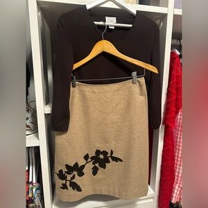 Ann Taylor LOFT wool skirt and sweater outfit